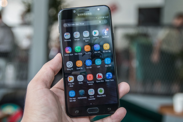 Samsung galaxy j+ đài loan chạy hệ điều hành Android 7 với giao diện đẹp mắt